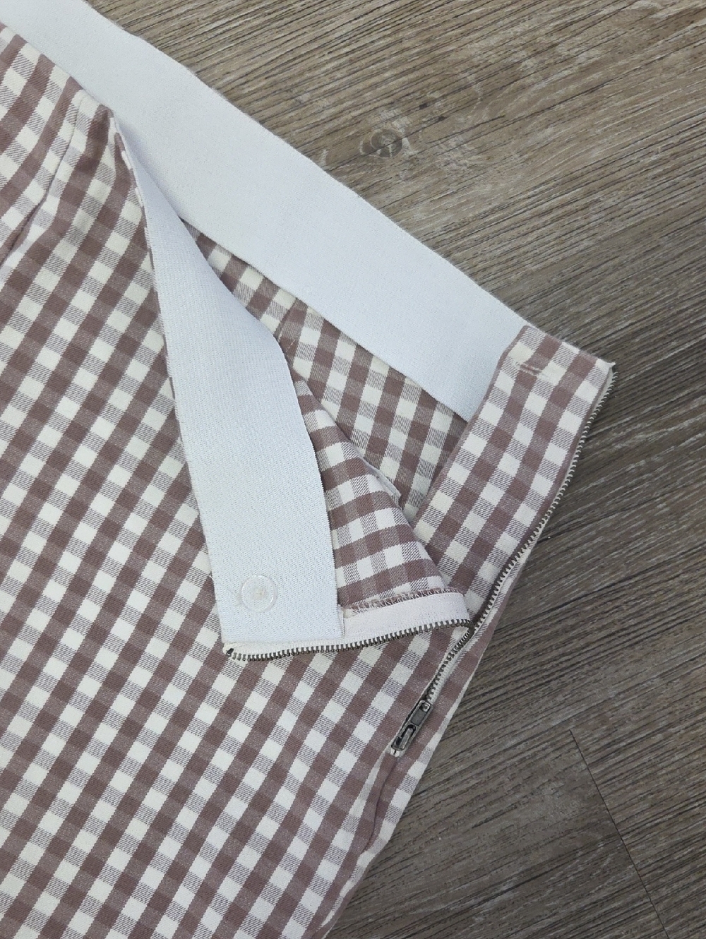 Gingham pull on pants - Picture 3 of 6